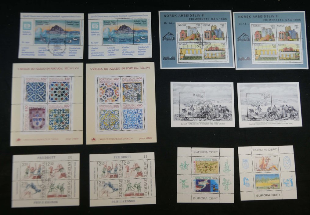 Ευρώπη - Μπλοκ, Kleinbögen, Bögen σε άθικτη κατάσταση και με σφραγίδα, μεγάλη παρτίδα από κληρονομιά. #1.0