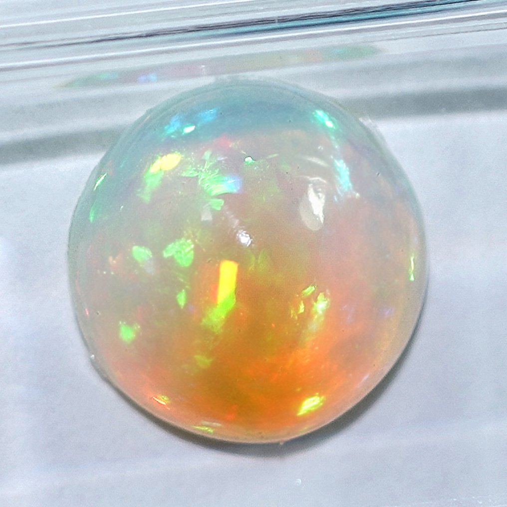 Sem preço de reserva - 1 pcs  Laranja, Multicolor, Verde Opala  - 2.38 ct - International Gemological Institute (IGI) #4.3