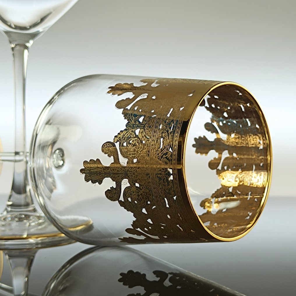 聖餐杯 (6) - 24K金 - 手工绘制的金色高脚杯 #3.2