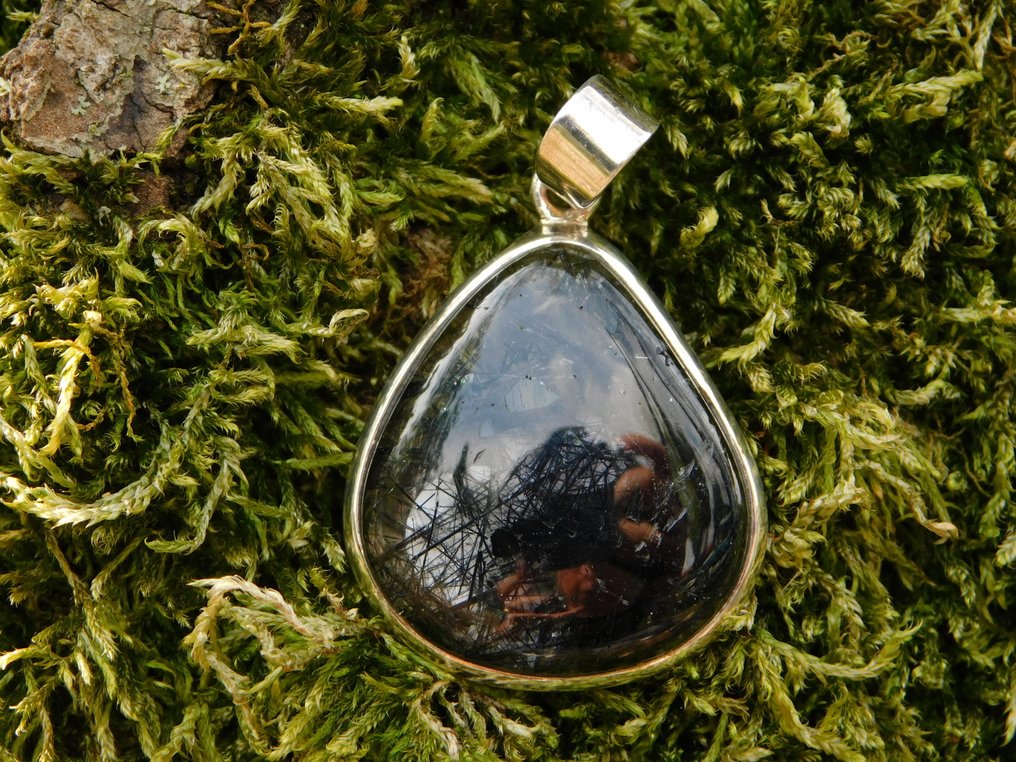 95银制珠宝，带有紫水晶的独一无二的作品 - 高度: 30 mm - 宽度: 25 mm- 8.2 g - (1) #1.0