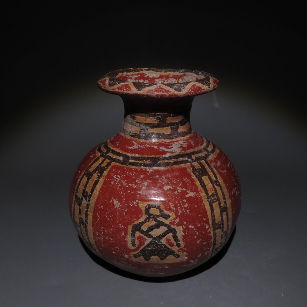 Chupícuaro，瓜纳华托，墨西哥 Terracotta 容器。公元前400年—公元100年。13厘米高。西班牙出口许可证。 #1.0