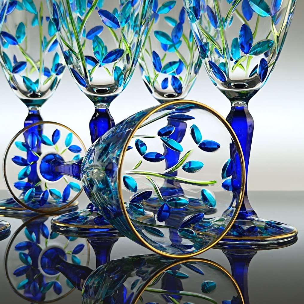 Secoloventesimo - 圣杯 (6) - Leaves Gold Chalice - 24K金 - 无铅水晶 #2.1