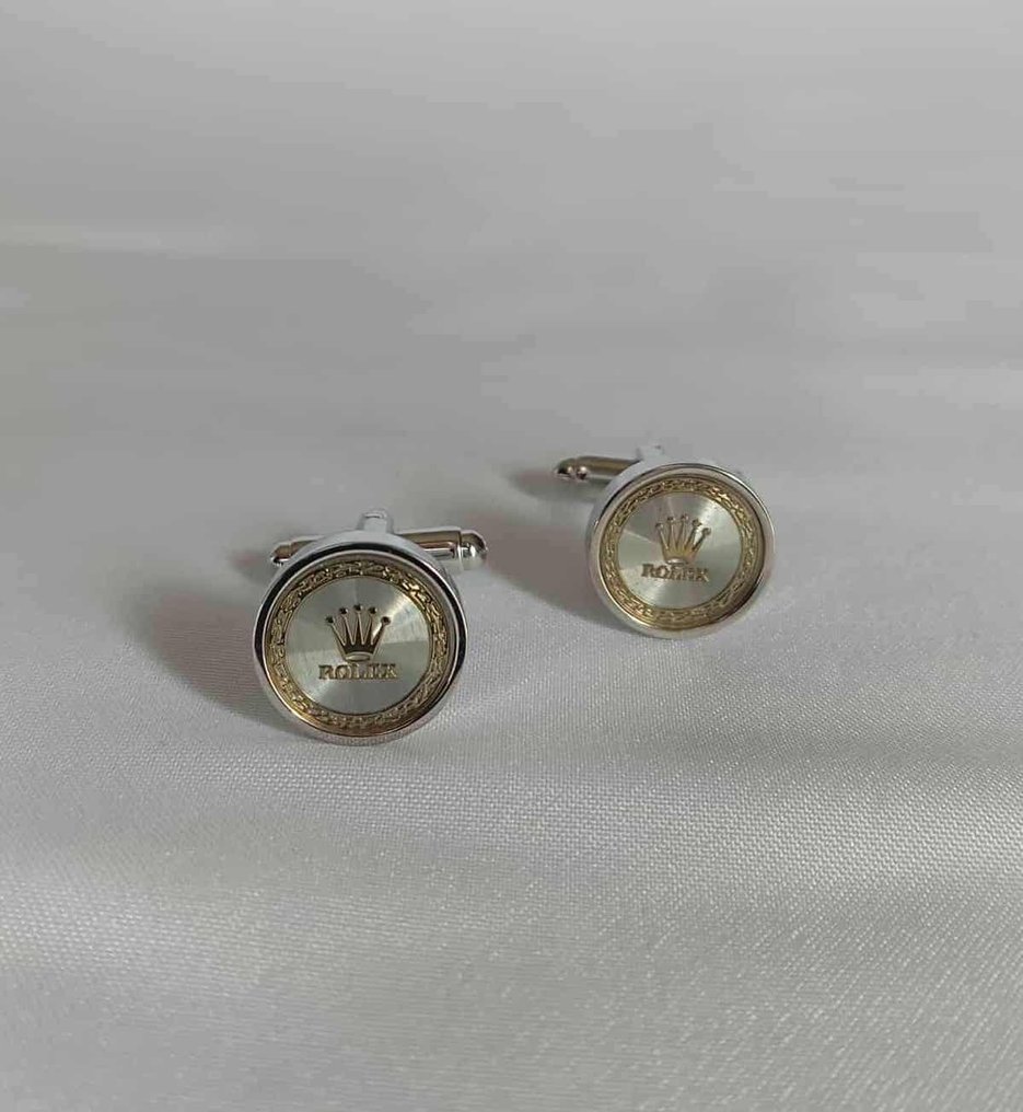 Argento placcato - Gemelli - Gemelli da camicia Rolex argento #1.0