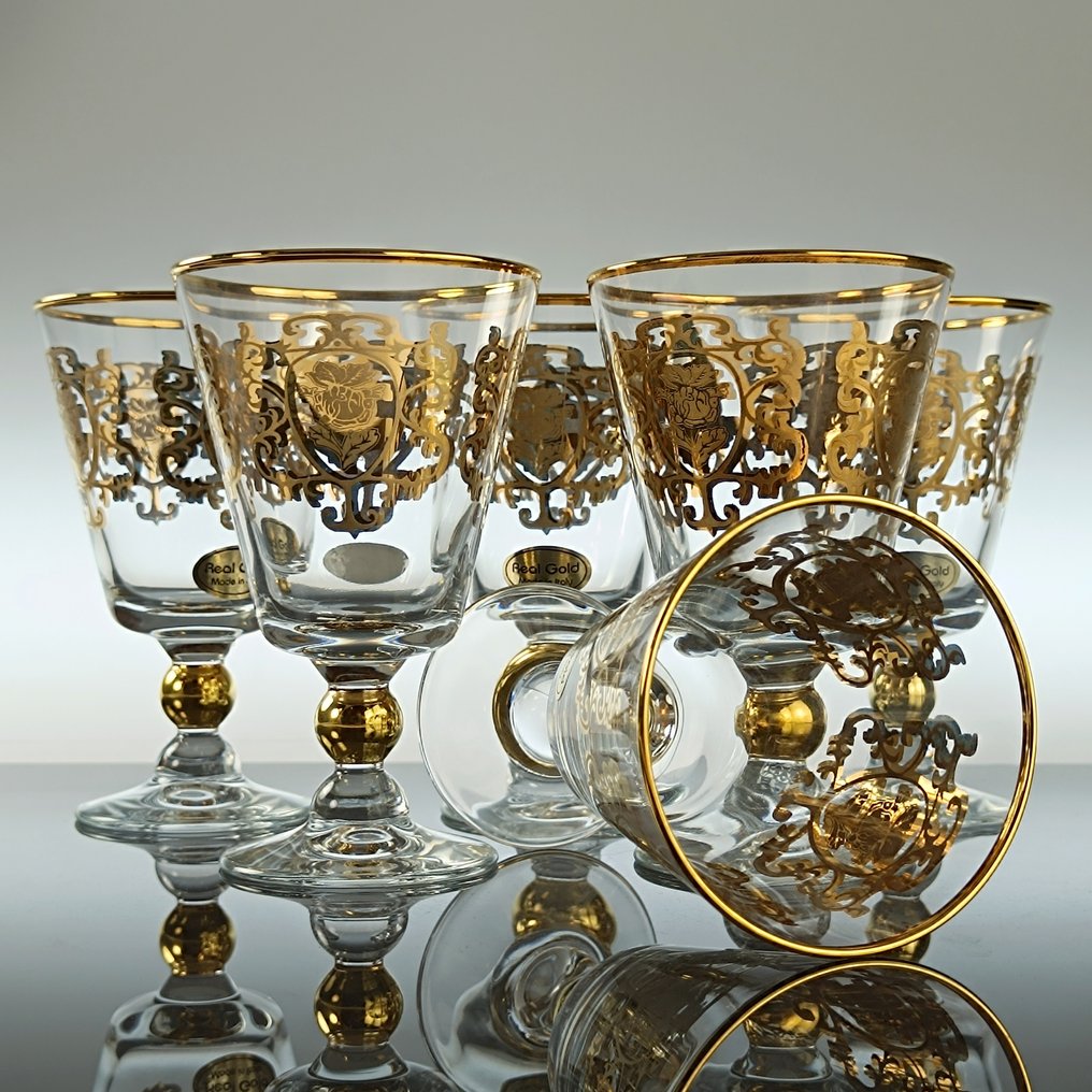 SECOLOVENTESIMO - Bägare (6) - Rose Gold conic - 24K guld - Handdekorativt glas #4.3