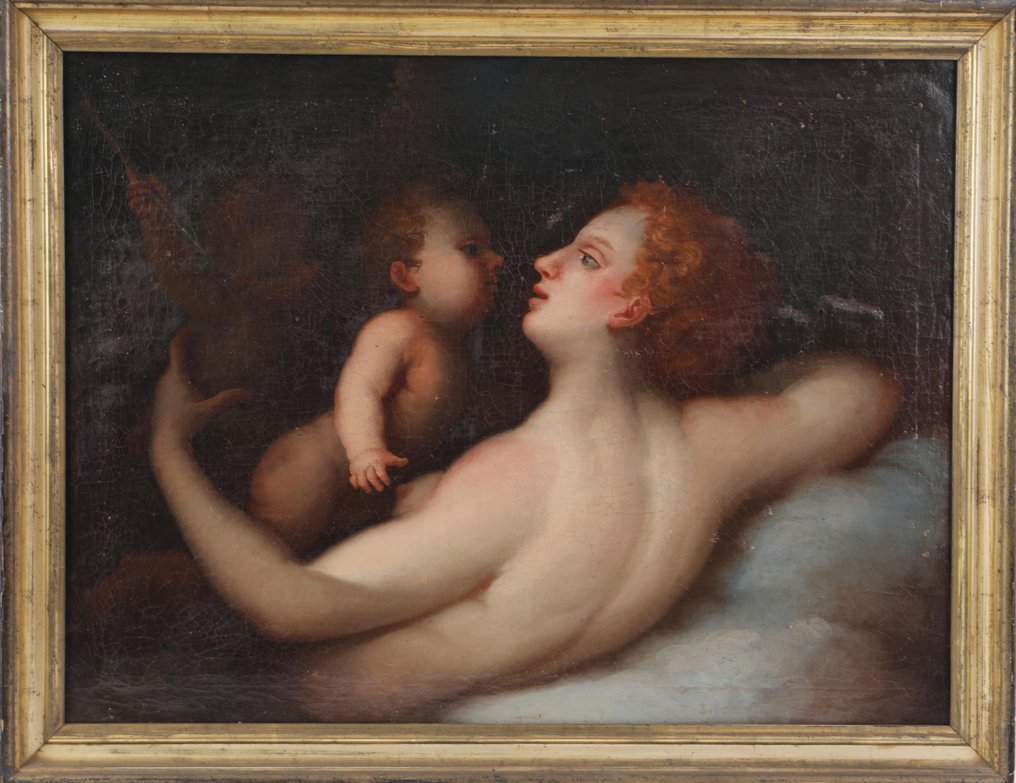 Scuola francese (XVII) - Venus y Cupido #1.0