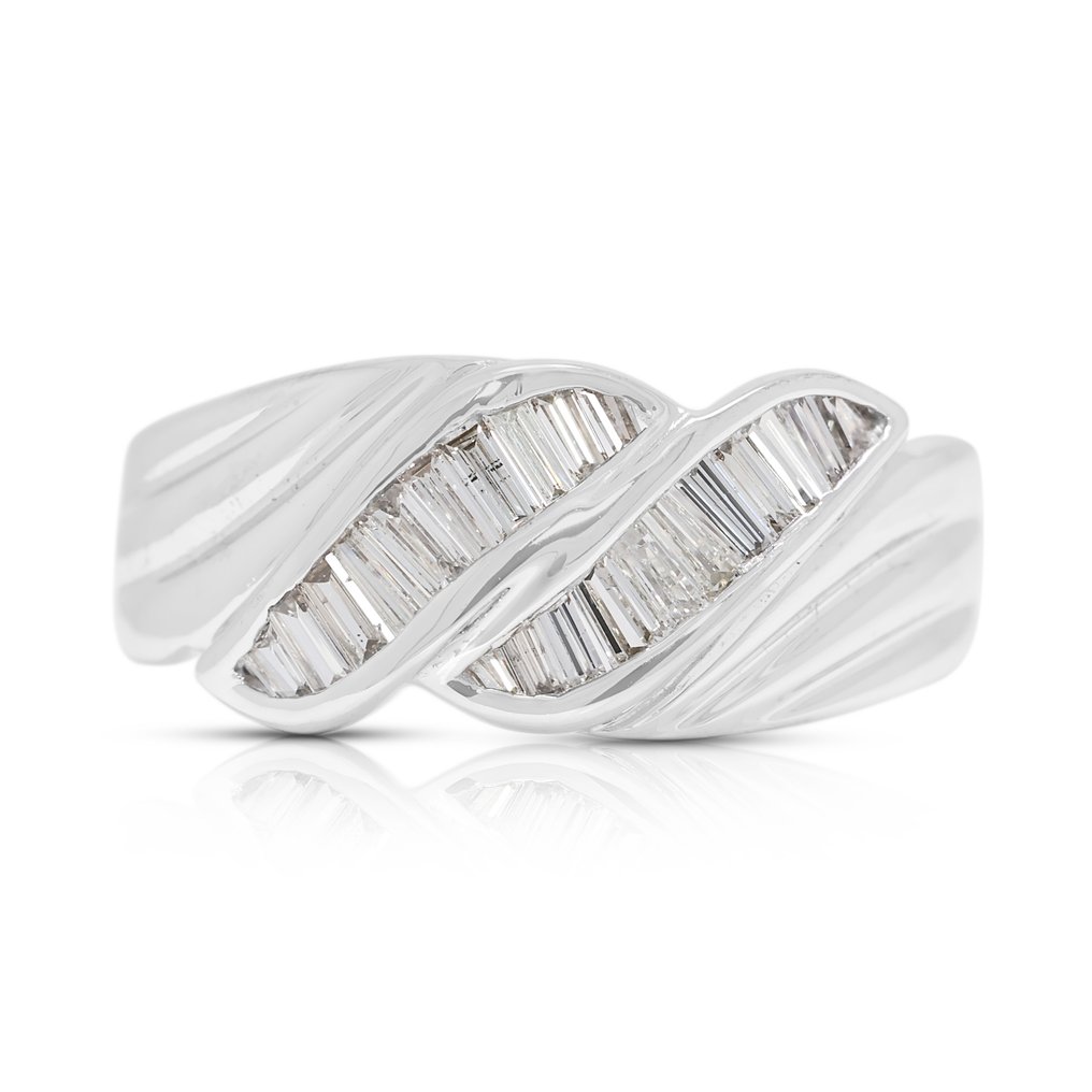 Gyűrű - 18 kt. Fehér arany -  0.28ct. tw. Gyémánt (Természetes)  #1.0