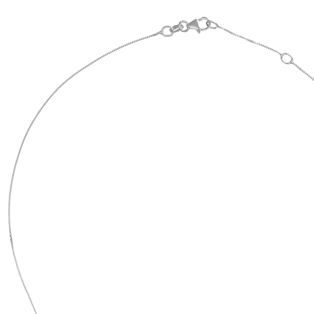 Κολιέ με μενταγιόν - 18 καράτια Λευκός χρυσός -  0.32ct. tw. Ακουαμαρίνης - Διαμάντι #3.2