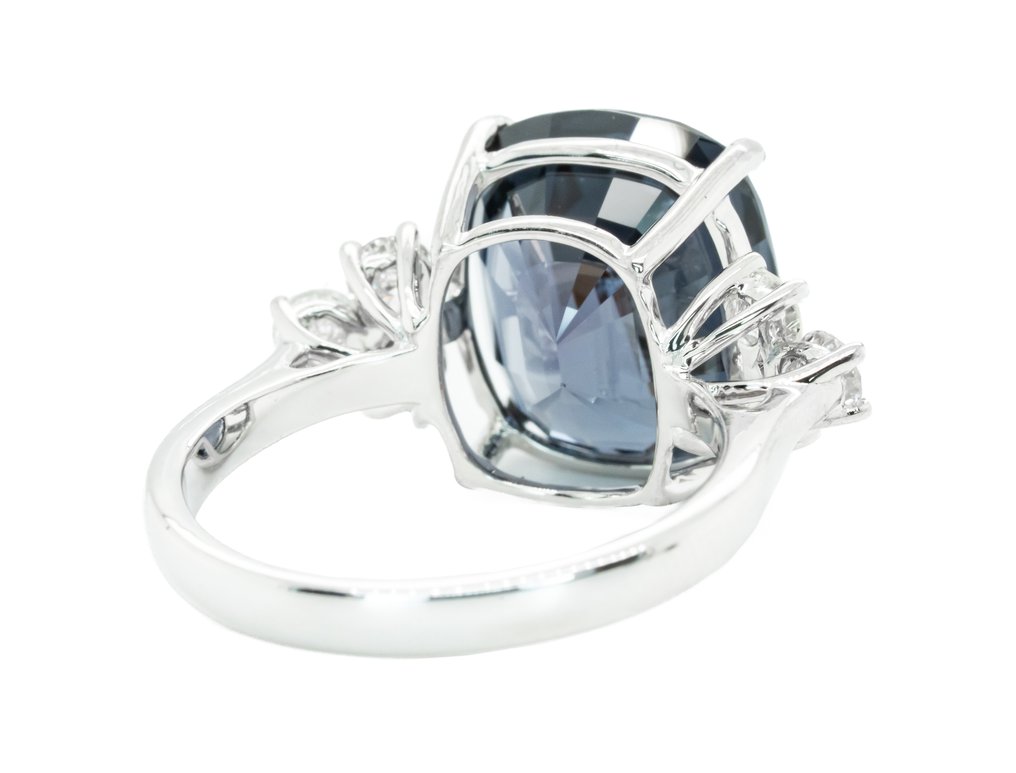 Δαχτυλίδι - 14 καράτια Λευκός χρυσός, Γκρίζο (Μπούρμα) -  9.49ct. tw. Σπινέλιος - Διαμάντι - 0,67 καράτια - VS #4.3