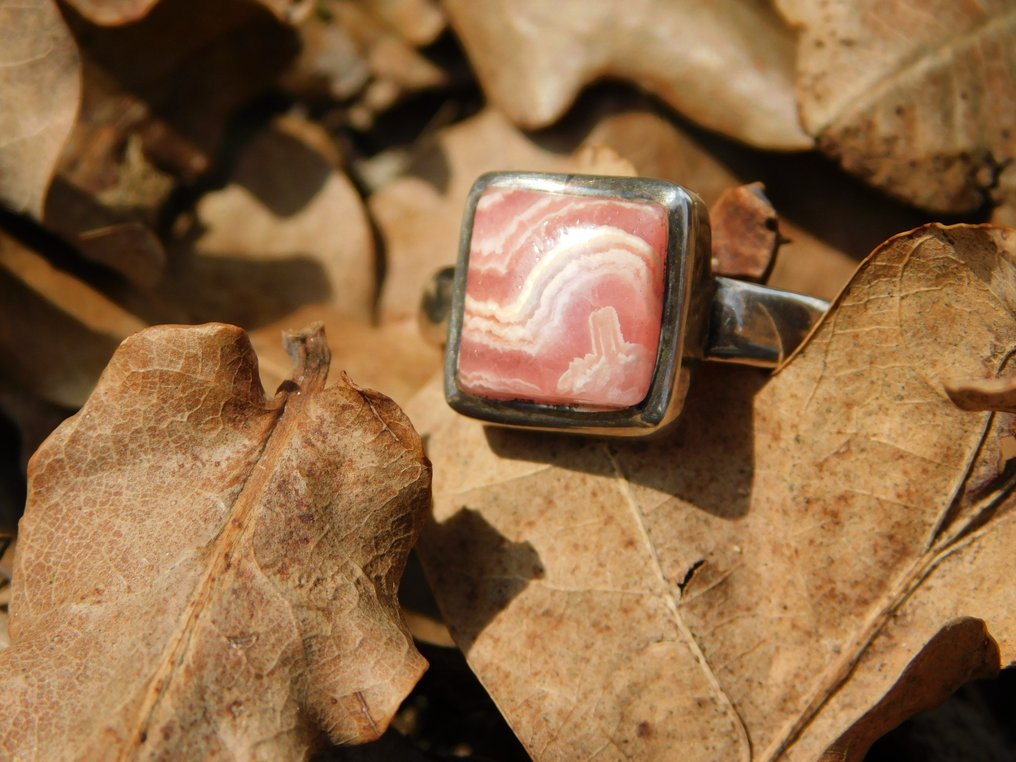 Inel din argint 925 cu rodocrosit- 4 g - (1) #1.0