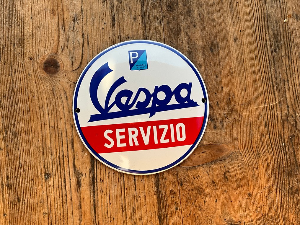 Vespa 复古广告牌 服务 - 搪瓷标牌 - 搪瓷 #1.0