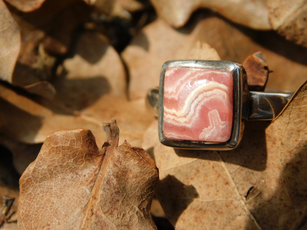 Inel din argint 925 cu rodocrosit- 4 g - (1) #2.1