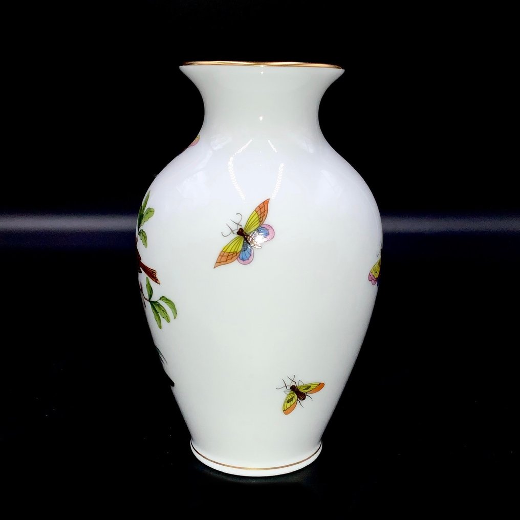 Herend - Exquisite Vase - "Rothschild Bird" Pattern - Vaas  - Handgeschilderd porselein #2.1