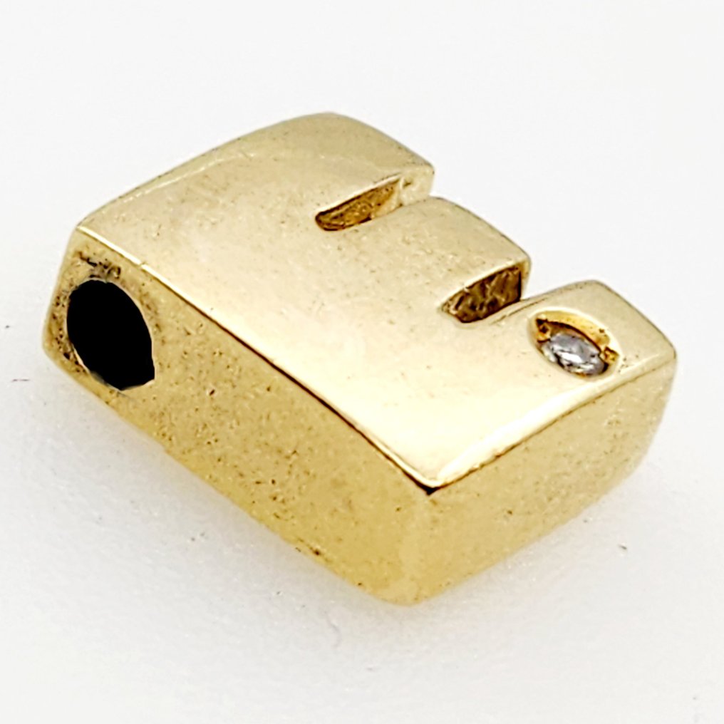 Függő - 18 kt. Sárga arany -  0.03ct. tw. Gyémánt (Természetes)  #1.0