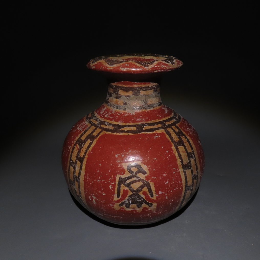 Chupícuaro，瓜纳华托，墨西哥 Terracotta 容器。公元前400年—公元100年。13厘米高。西班牙出口许可证。 #3.2