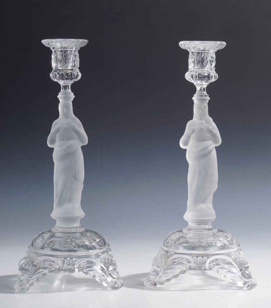 Val Saint Lambert - Castiçal Dois castiçais de - Vidro #2.1