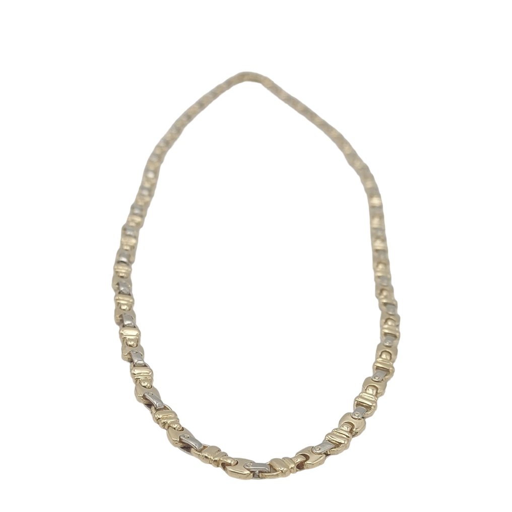 Κολιέ - 18 καράτια Κίτρινο χρυσό, Λευκός χρυσός #1.0