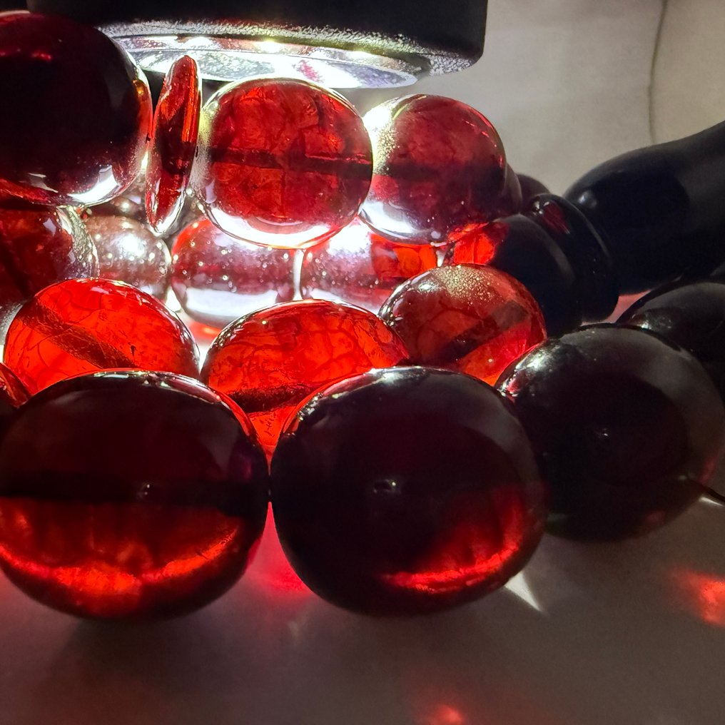 Mătănii din chihlimbar baltic excepțional, 204,9 grame, 23x20mm - Chihlimbar - Succininte #3.2