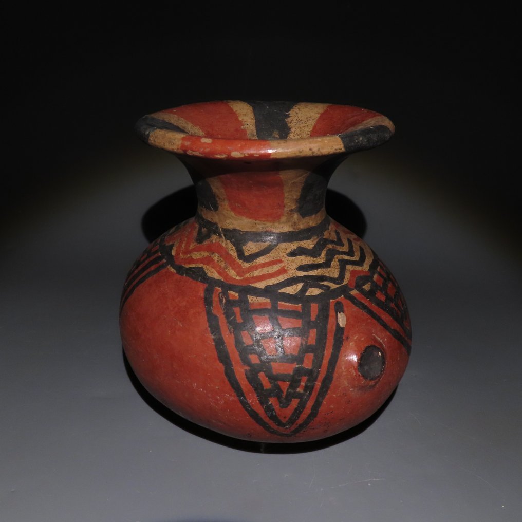 Chupícuaro，瓜纳华托，墨西哥 Terracotta 容器。公元前400年—公元100年。13厘米高。西班牙出口许可证。 #1.0