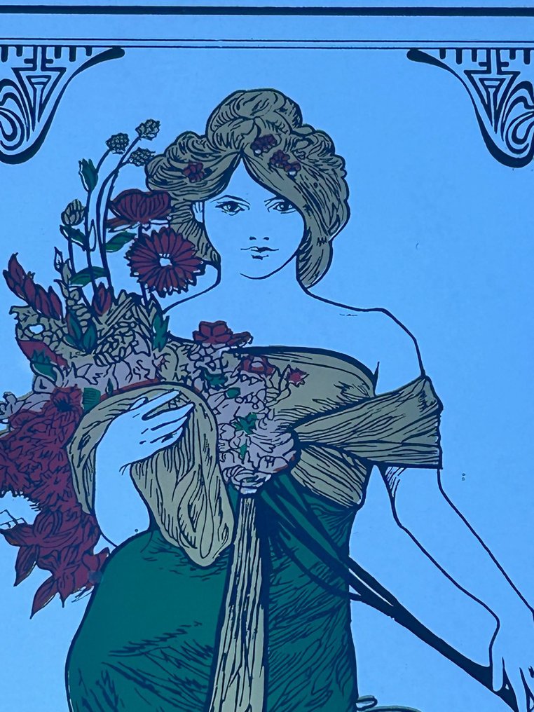 Mucha - Spejl  - Glas, Træ - Forår #1.0