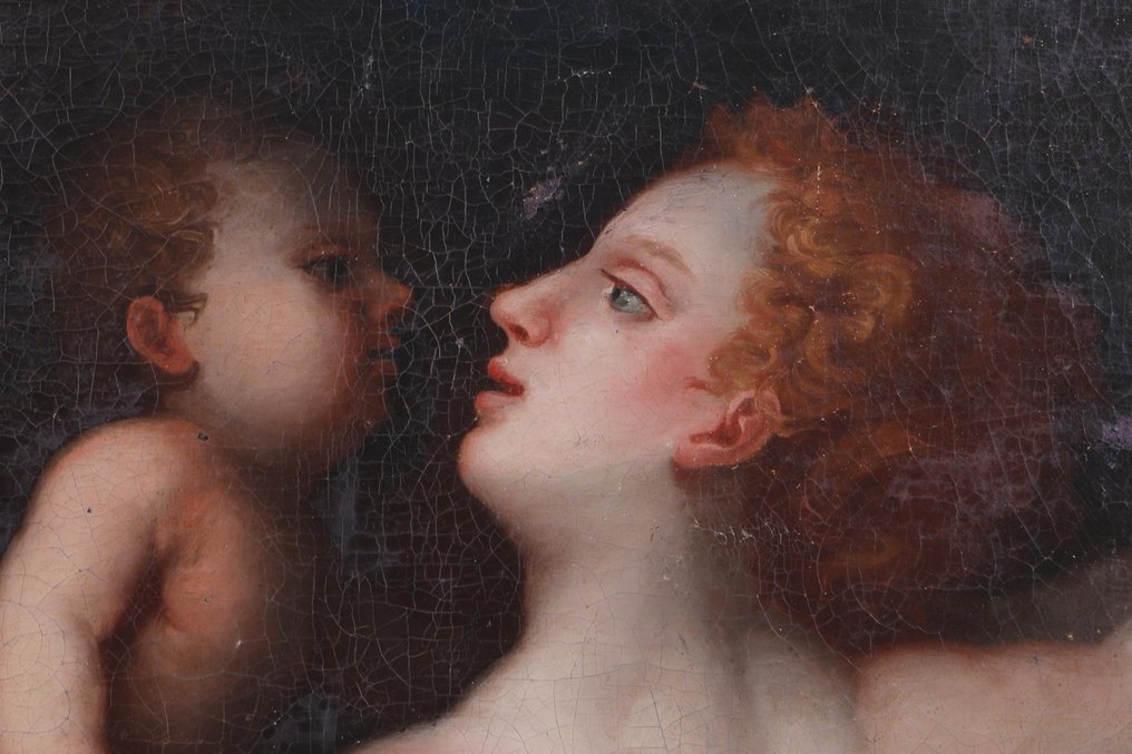 Scuola francese (XVII) - Venus y Cupido #3.2