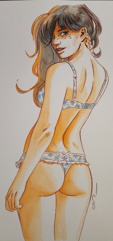 Jim - 1 Original colour drawing - Une Nuit à Rome - Marie #2.1