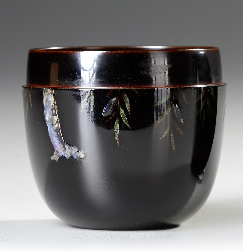 Natsume 棗 (contenitore per il tè) - Lacca - Takeda Issei (contemporary) - Giappone - Periodo Shōwa (1926-1989) #4.3
