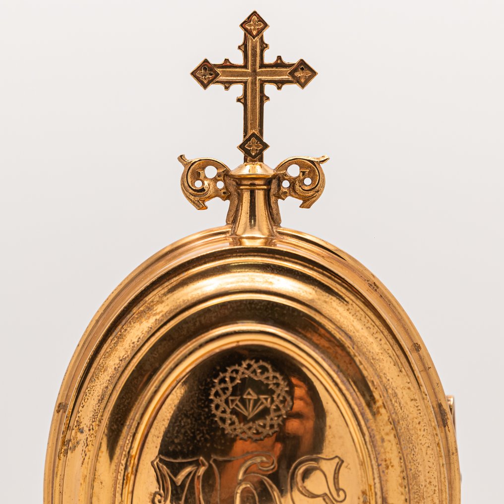 Custode, XIXe siècle, néogothique. - Laiton doré - 1850-1900 #1.0