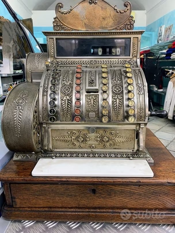 National - 钱箱 - 金属, 木 - 收银机 #1.0