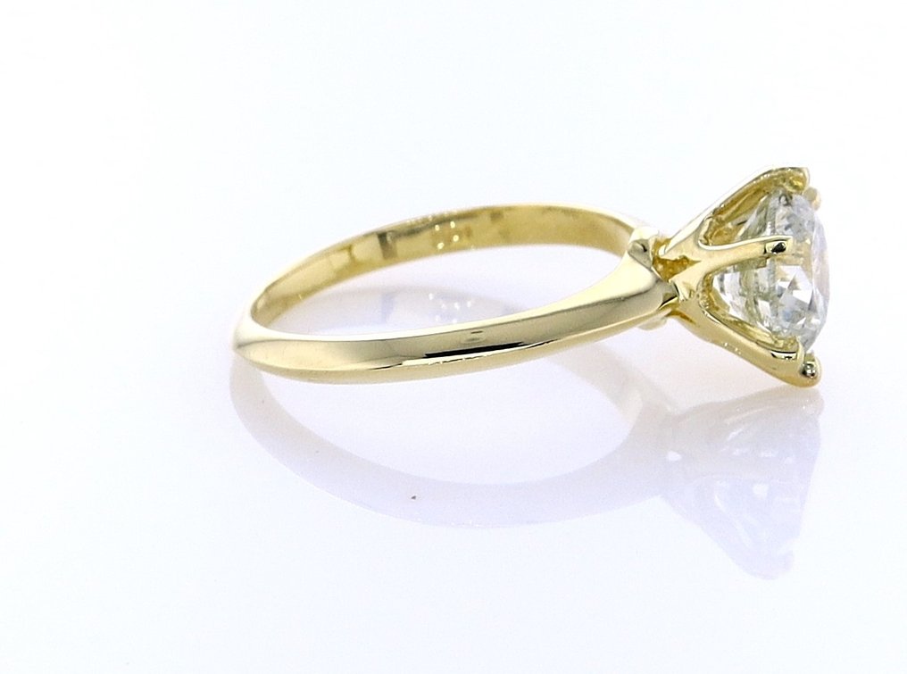 戒指 - 14K包金 黄金 -  1.61ct. tw. 灰色 钻石 (天然色彩的) #4.3