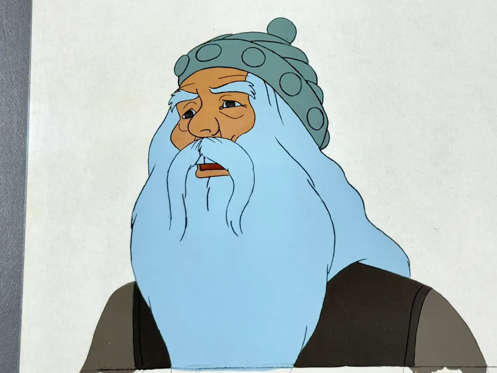 Ralph Bakshi - Original cel & drawing of Théoden - The Lord of the Rings (1978)