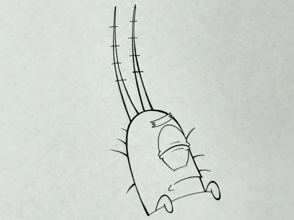 SpongeBob SquarePants — Original Plankton animation drawing (35x25 cm)