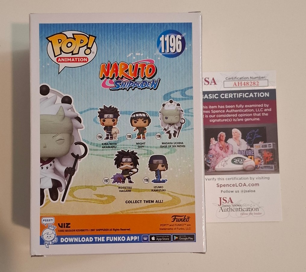 Funko  - Funko Pop Madara Uchiha (Sage of Six Paths) #1196 Signed by Neil Kaplan w/ JSA COA - 2010-2020 #2.1