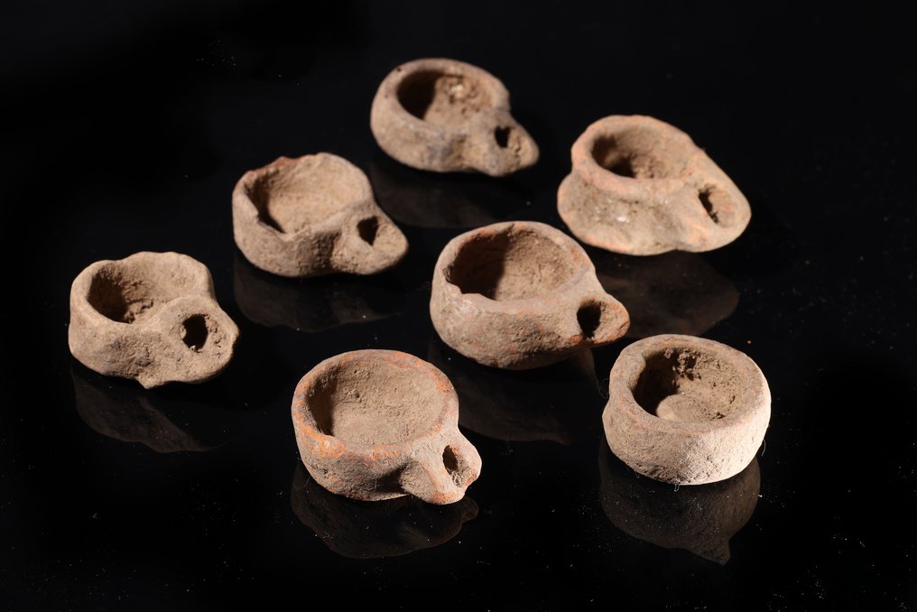 L'Égypte ancienne lampes à huile en terracotta - 2 cm #2.1