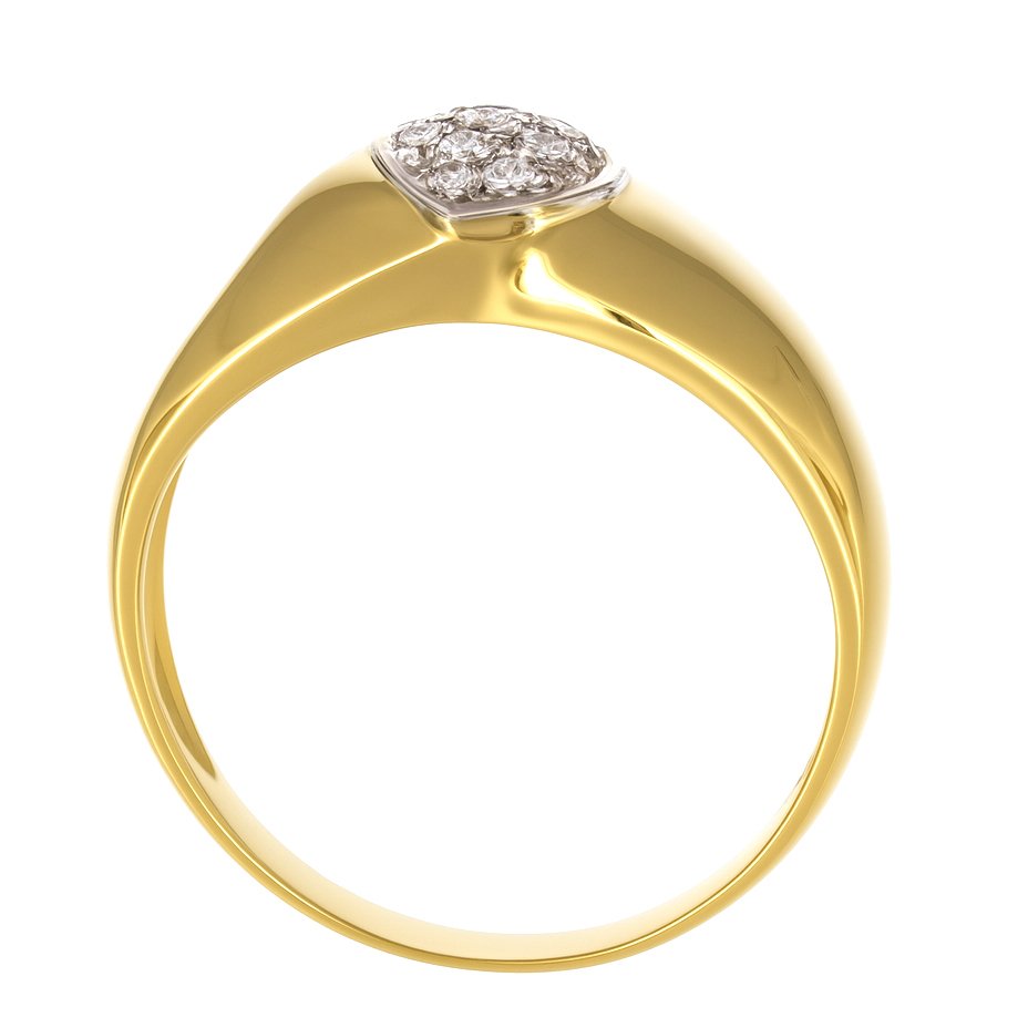 Δαχτυλίδι - 18 καράτια Λευκός χρυσός, Κίτρινο χρυσό - 0.20ct. tw. Διαμάντι (Φυσικό) #3.2