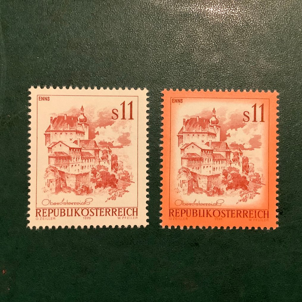 奥地利 1976 - 11施林恩：无框印刷，配有完美的照片证书，Soecknick - Michel 1520 F #4.3