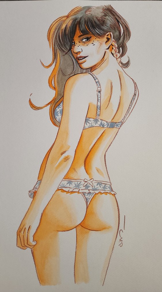 Jim - 1 Original colour drawing - Une Nuit à Rome - Marie #1.0