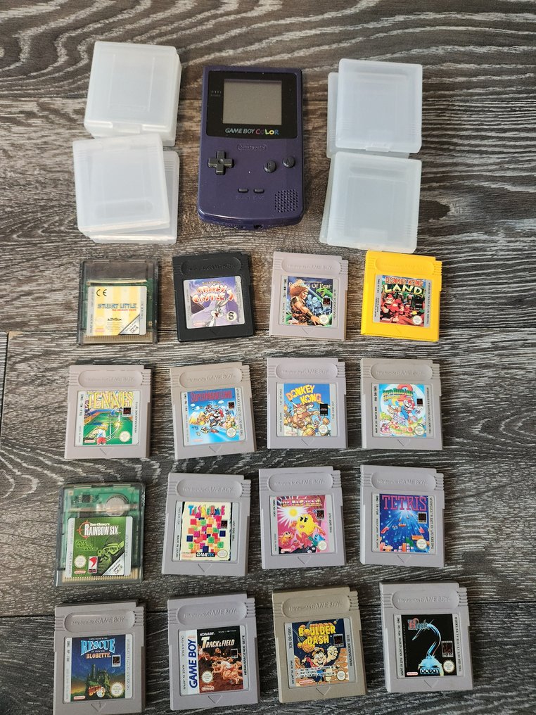Nintendo - Gameboy Color - Game Boy Color Purple & 16 Game Cartridges - Console per videogiochi + giochi #1.0