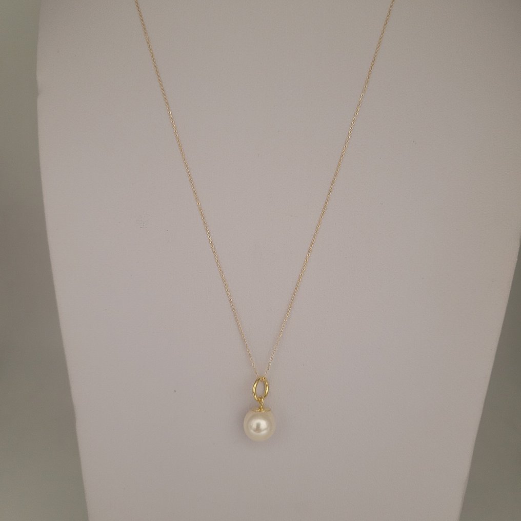 没有保留价 - 2件套珠宝 - 18K包金 黄金 珍珠 - 日本Akoya珍珠 #2.1