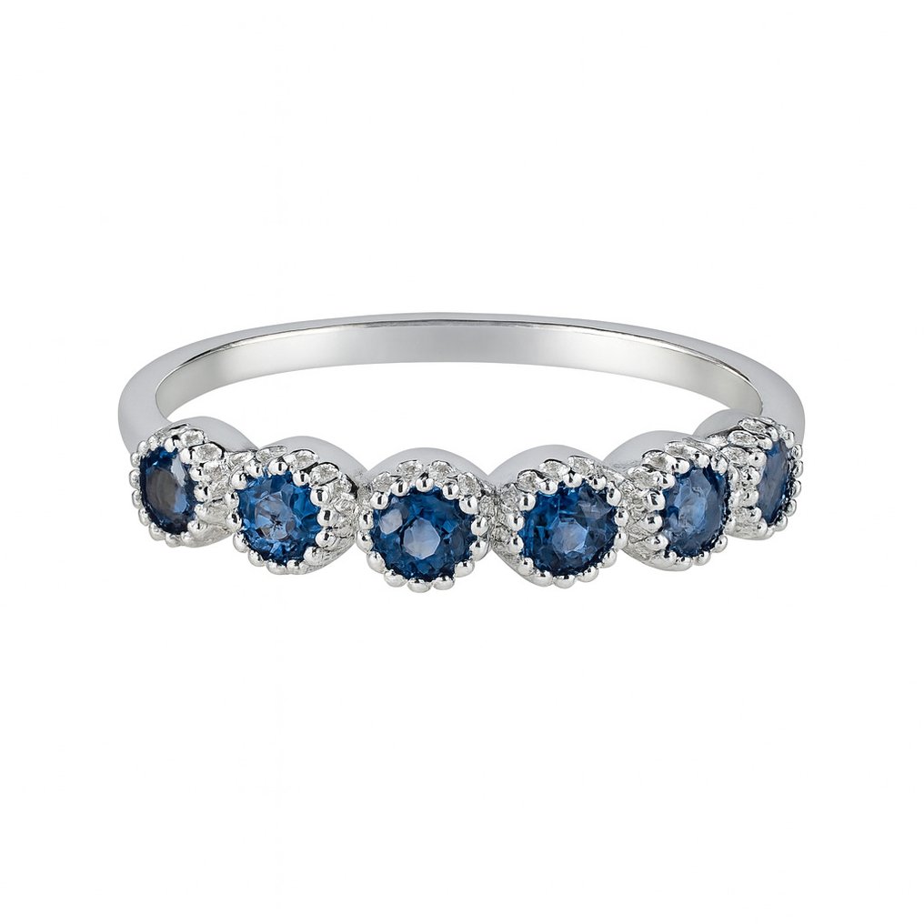 Sem preço de reserva - Anel Banhado a ouro Safira - Banhado a ouro 18kt #1.0