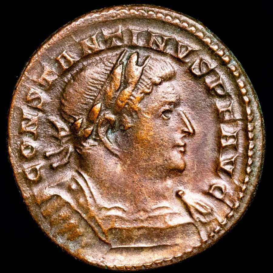 Ρωμαϊκή Αυτοκρατορία. Constantine I (AD 306-337). Follis Trier mint, 310-313 AD. Soli invicto - mounted on ring (χωρίς τιμή ασφαλείας) #1.0