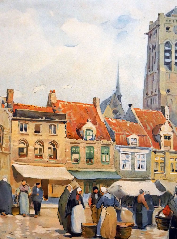Flori(mond) Van Acker - Markt in Veurne - Lata 30. #2.1