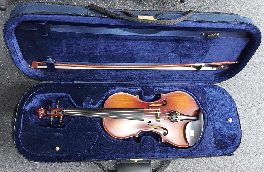 Ongelabeld - HQ 1/2 maat met koffer, schoudersteun, hars en strijkstok - - Violín #1.0
