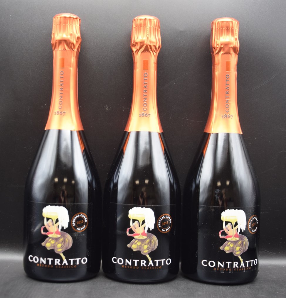 2013 Contratto, Special Cuvée - Alta Langa Zéro Dosage, Blanc de Noirs - 3 Flasker (0,75 L) #1.0