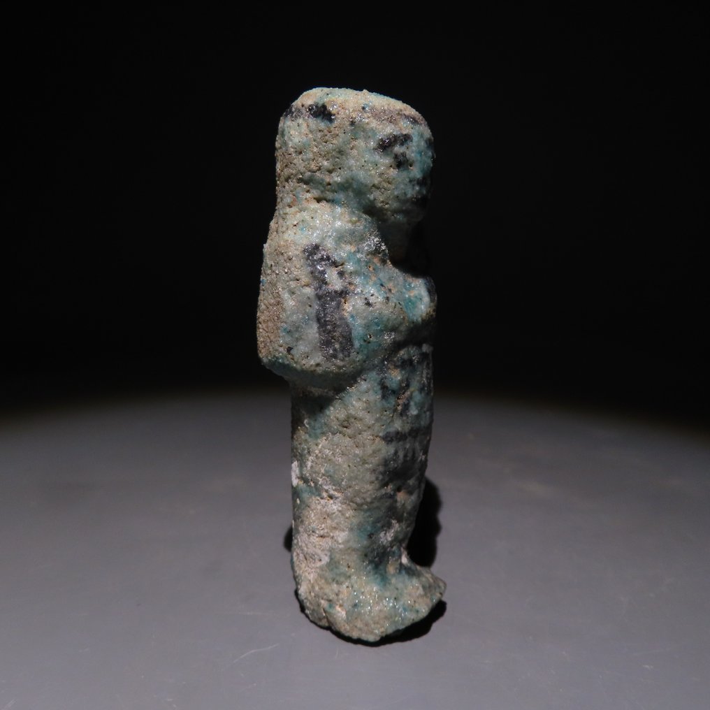 Αρχαία Αιγυπτιακή Faience Ushebti. Νέο Βασίλειο 1550-1070 π.Χ. ύψους 8,4 εκ. #1.0