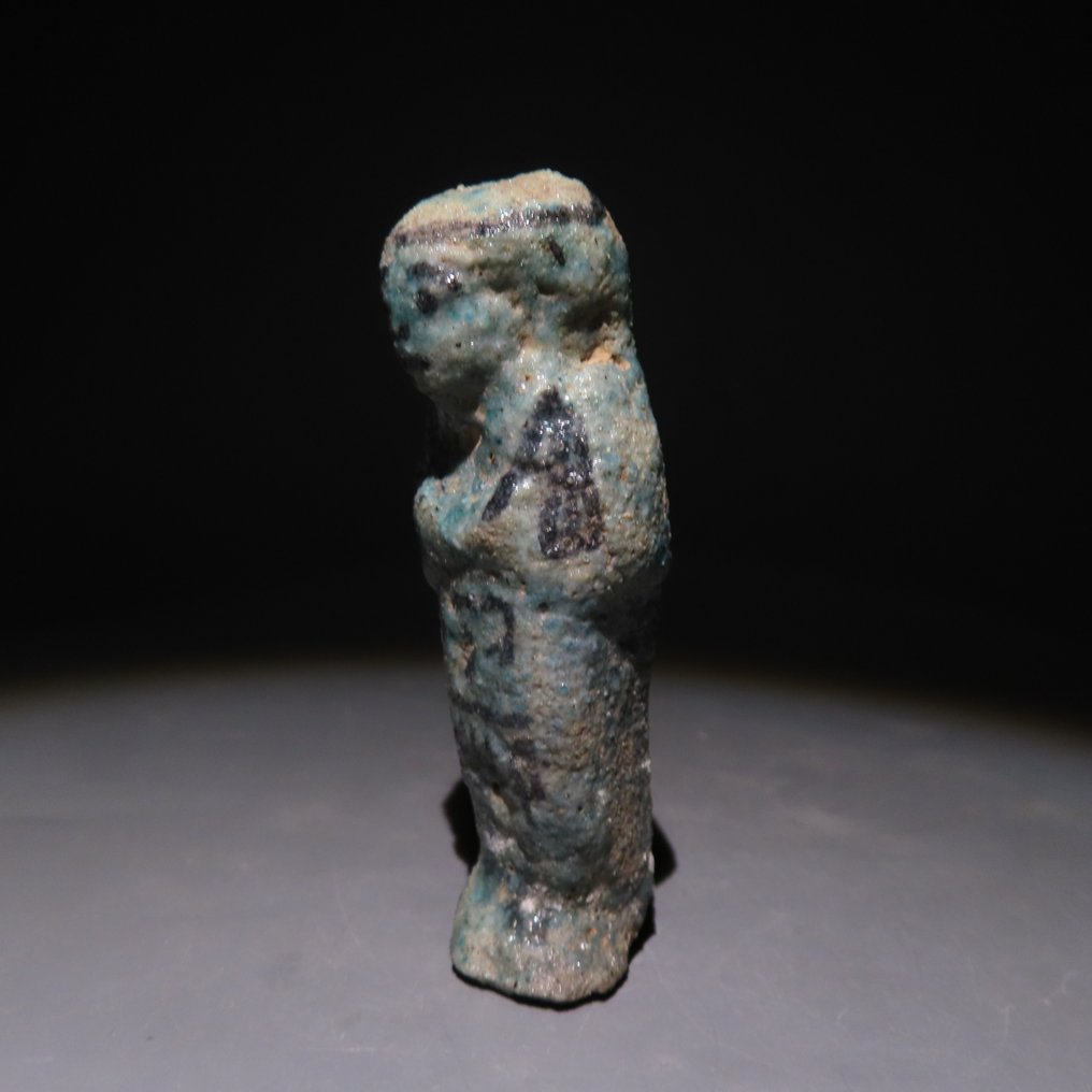 Αρχαία Αιγυπτιακή Faience Ushebti. Νέο Βασίλειο 1550-1070 π.Χ. ύψους 8,4 εκ. #2.1