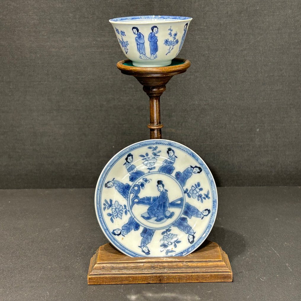 Csésze és csészealj - Porcelán - Kangxi kop és schotel #1.0