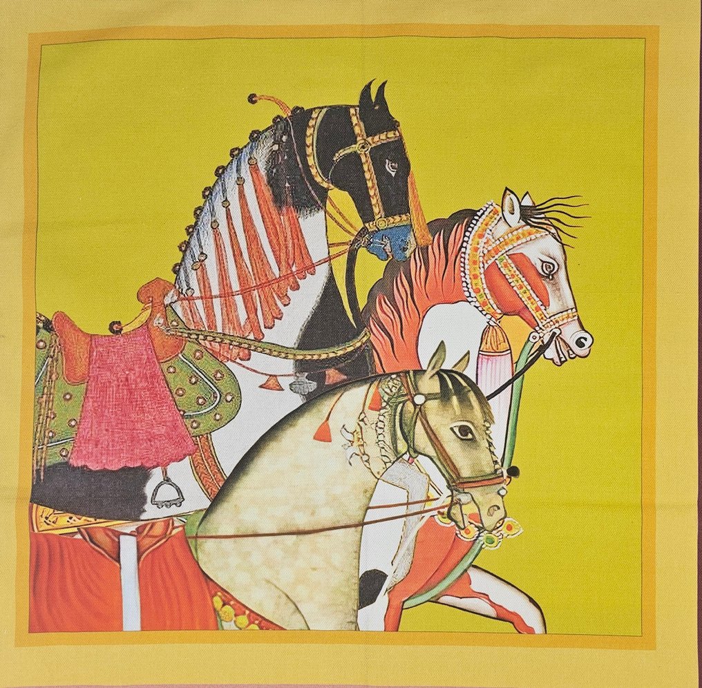 装饰面板“骑士” - 140x140厘米 - 工艺精细 - 复古风格 - 紡織品  - 140 cm - 140 cm #1.0