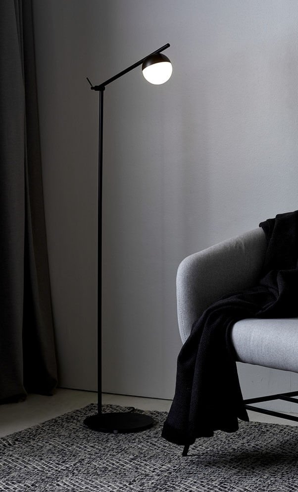 Nordlux - Nordlux - Φωτιστικό δαπέδου - Contina φωτιστικό δαπέδου - Μαύρο - Μέταλλο, Γυαλί #1.0