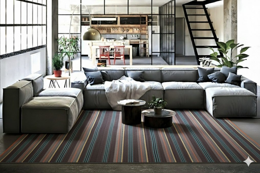 Grand moderne à rayures - Tapis - 300 cm - 200 cm - condition inutilisée #4.3