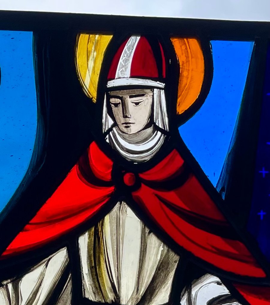 Witraż - Getekend 'IK 63' - 1960-1970 - Korhoen #4.3